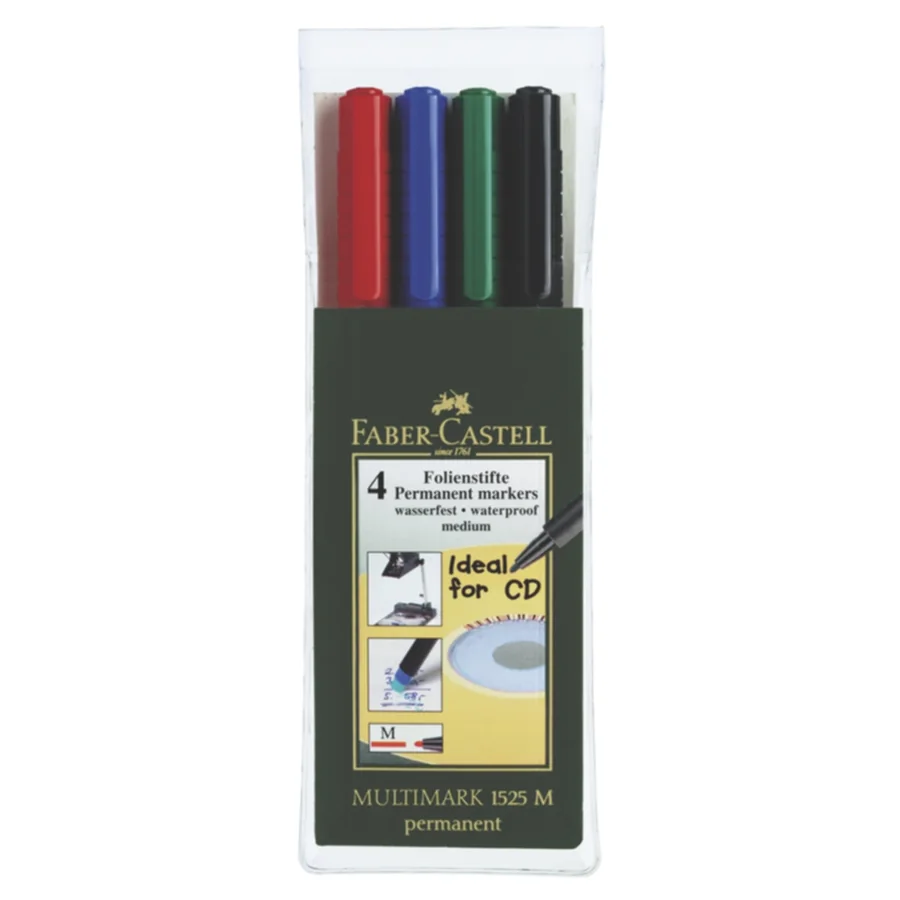 Faber-Castell Multimark permanent merkepenn 4-pk