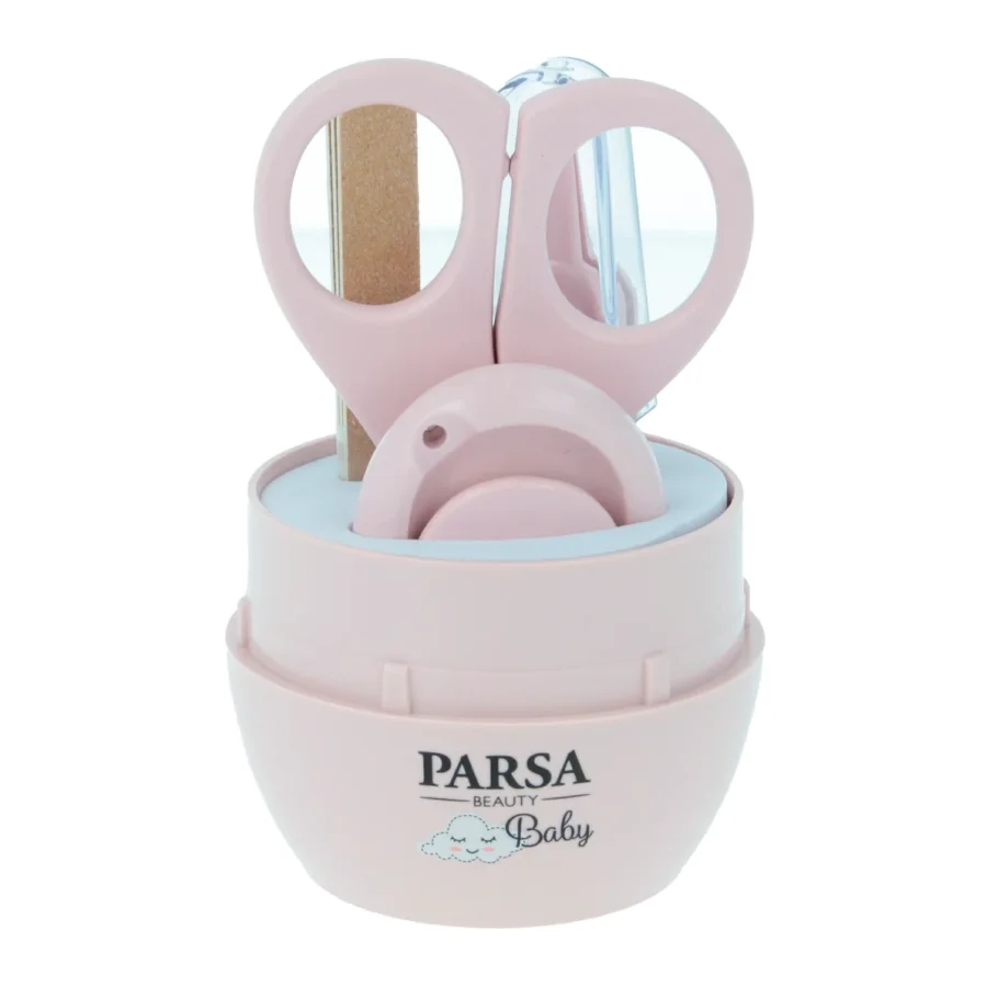 Parsa - 6-piece nail care set for newborns - Pink - Compact