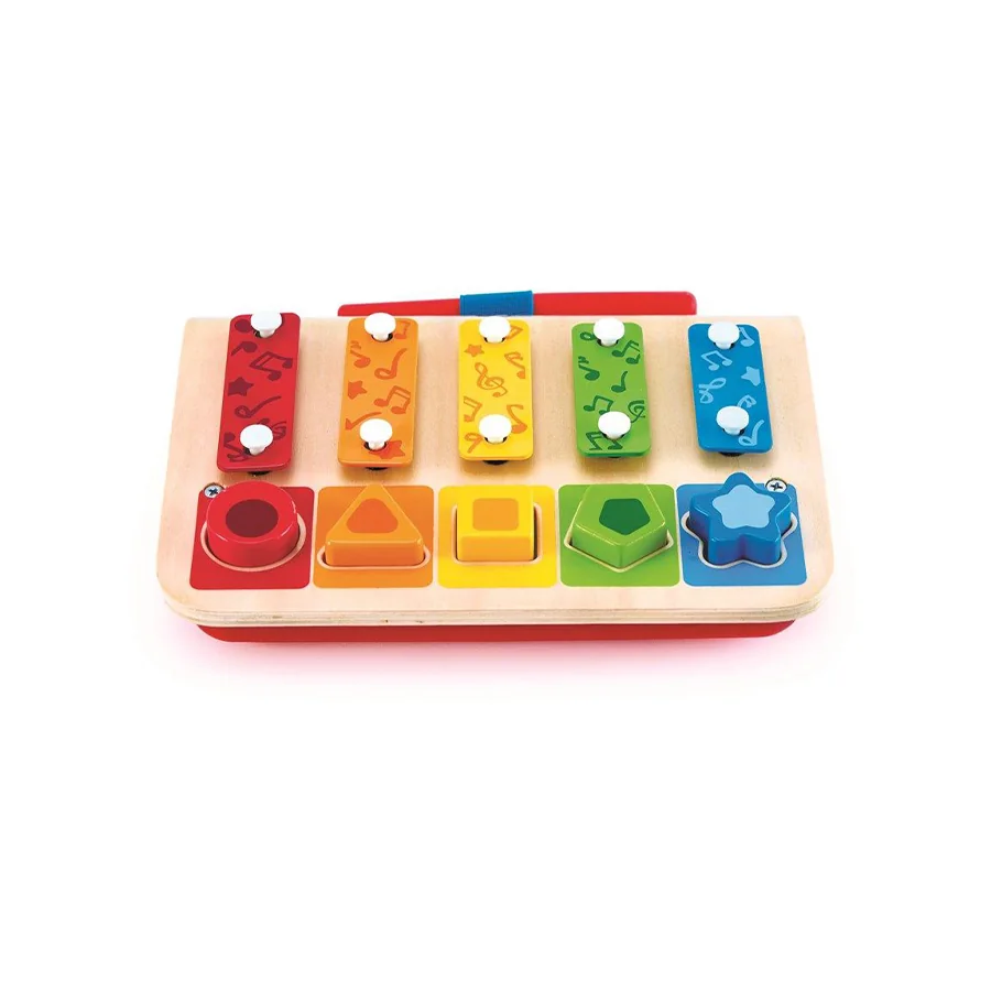 Hape 3-i-1 Xylophone, piano og puttekasse