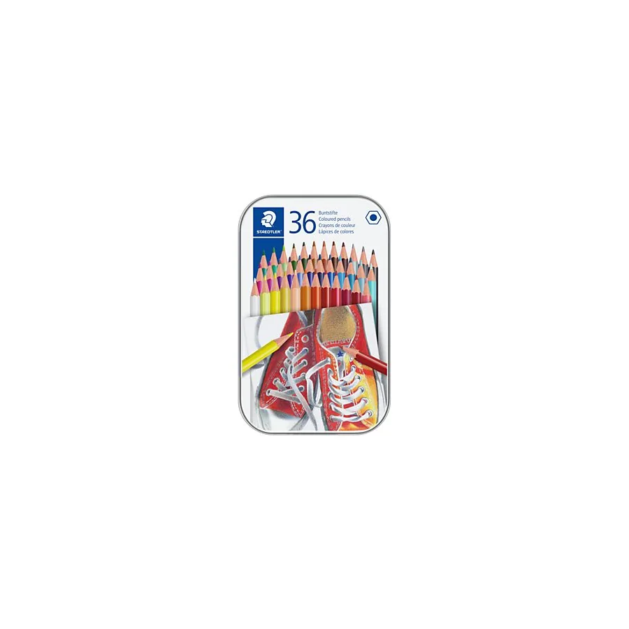 Staedtler - Coloured pencil hexagonal in metal boks, 36 pc (175 M36)
