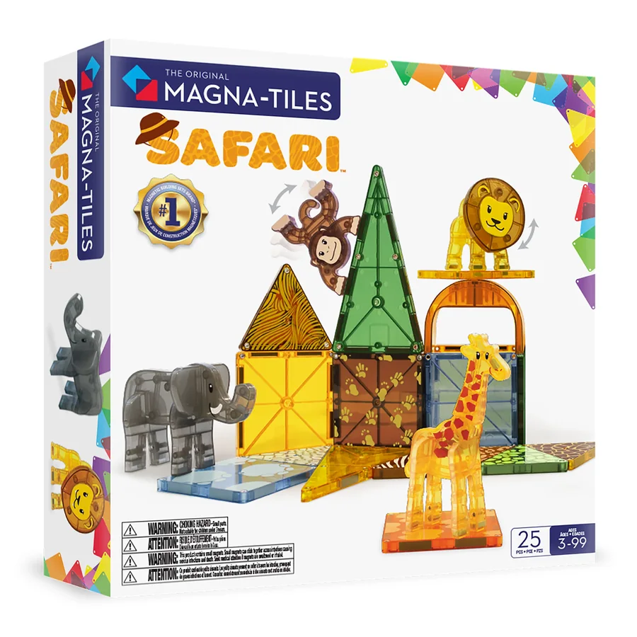 Magna-Tiles Safari Animals 25 bits